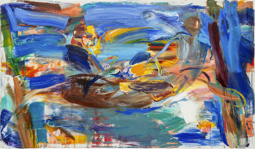 Sebastian Hosu: In the light of a lake II, 2019, oil on canvas 260 x 150 cm

